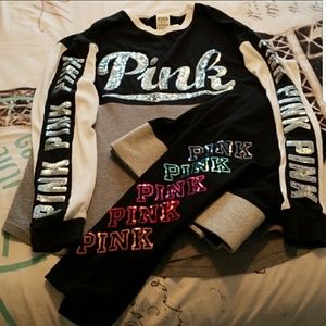 VICTORIA SECRET PINK 2PC BLING OUTFIT